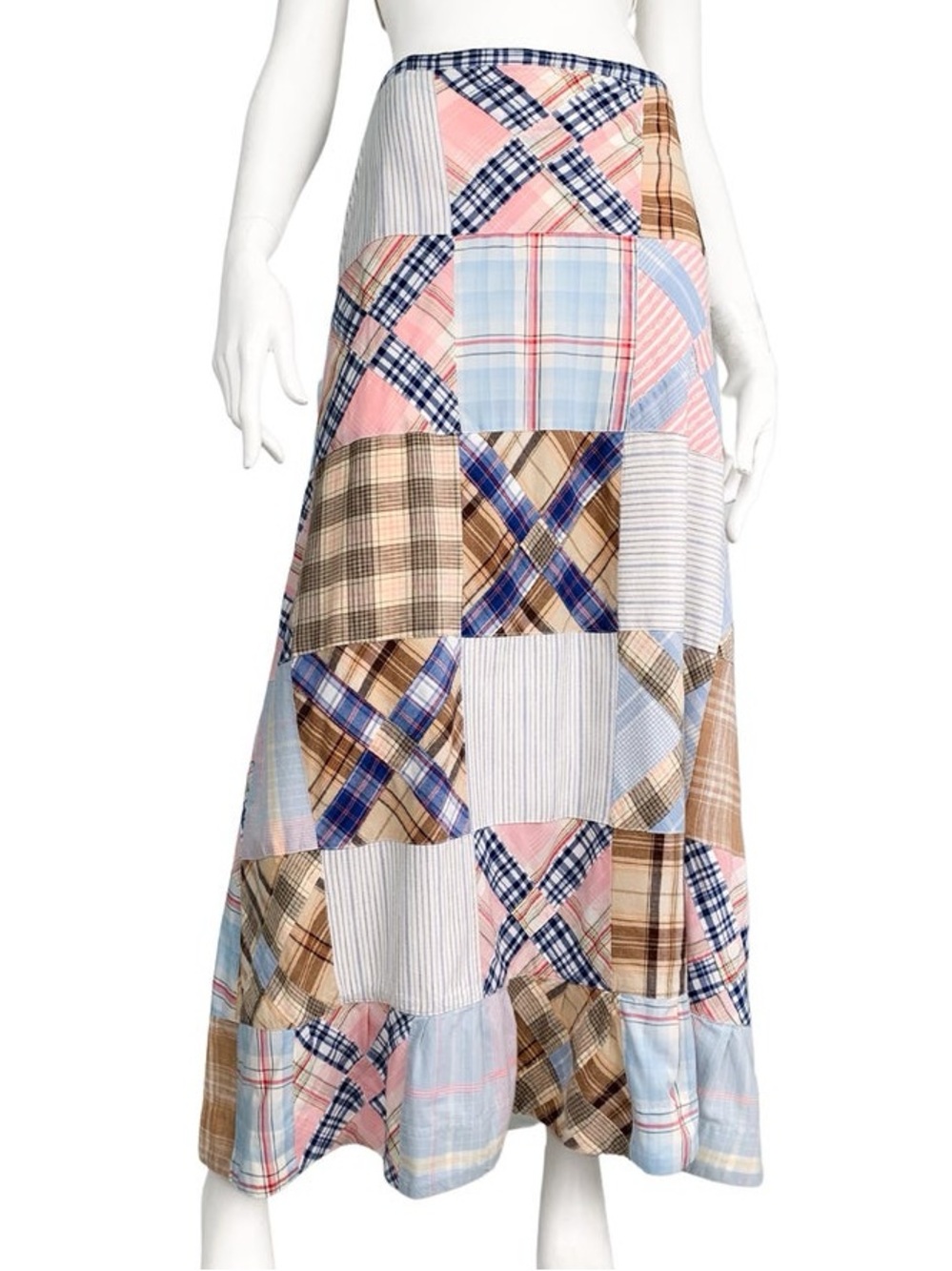Vintage! Ralph Lauren Blue Label cotton patchwork flounce hem pockets! Size 6-8 - Picture 1 of 12